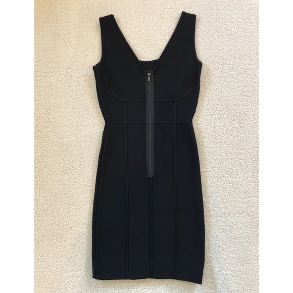 BCBG Black Bodycon Bandage Dress - Picture 2 of 4